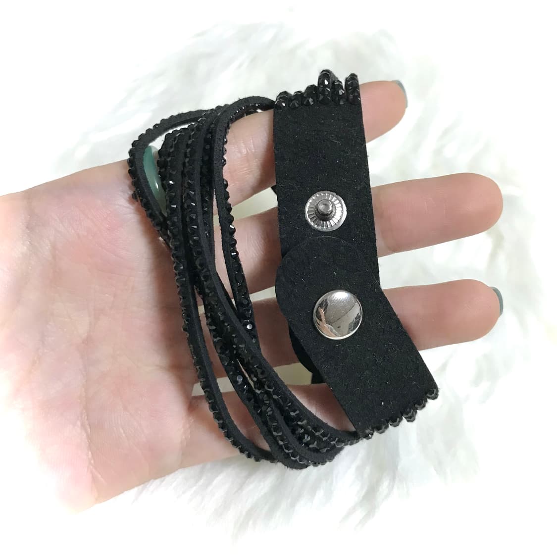 빈티지 락시크 펑크 큐빅 끈 목걸이 (두줄 팔찌 가능) 상품이미지2