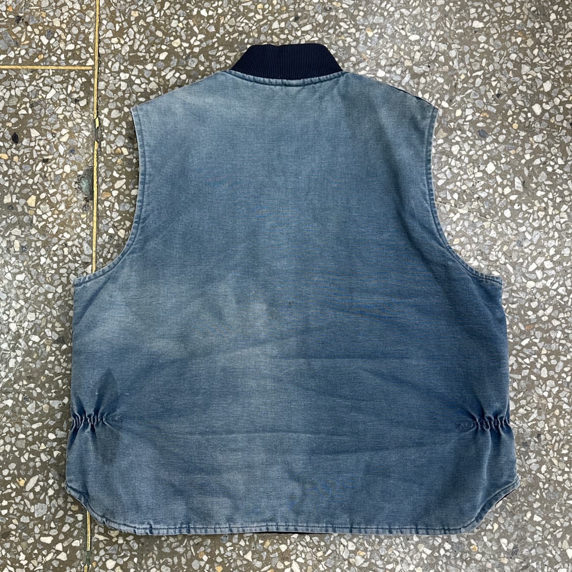 90s USA 칼하트 V01-NVY 워크 베스트 XXL 상품이미지2