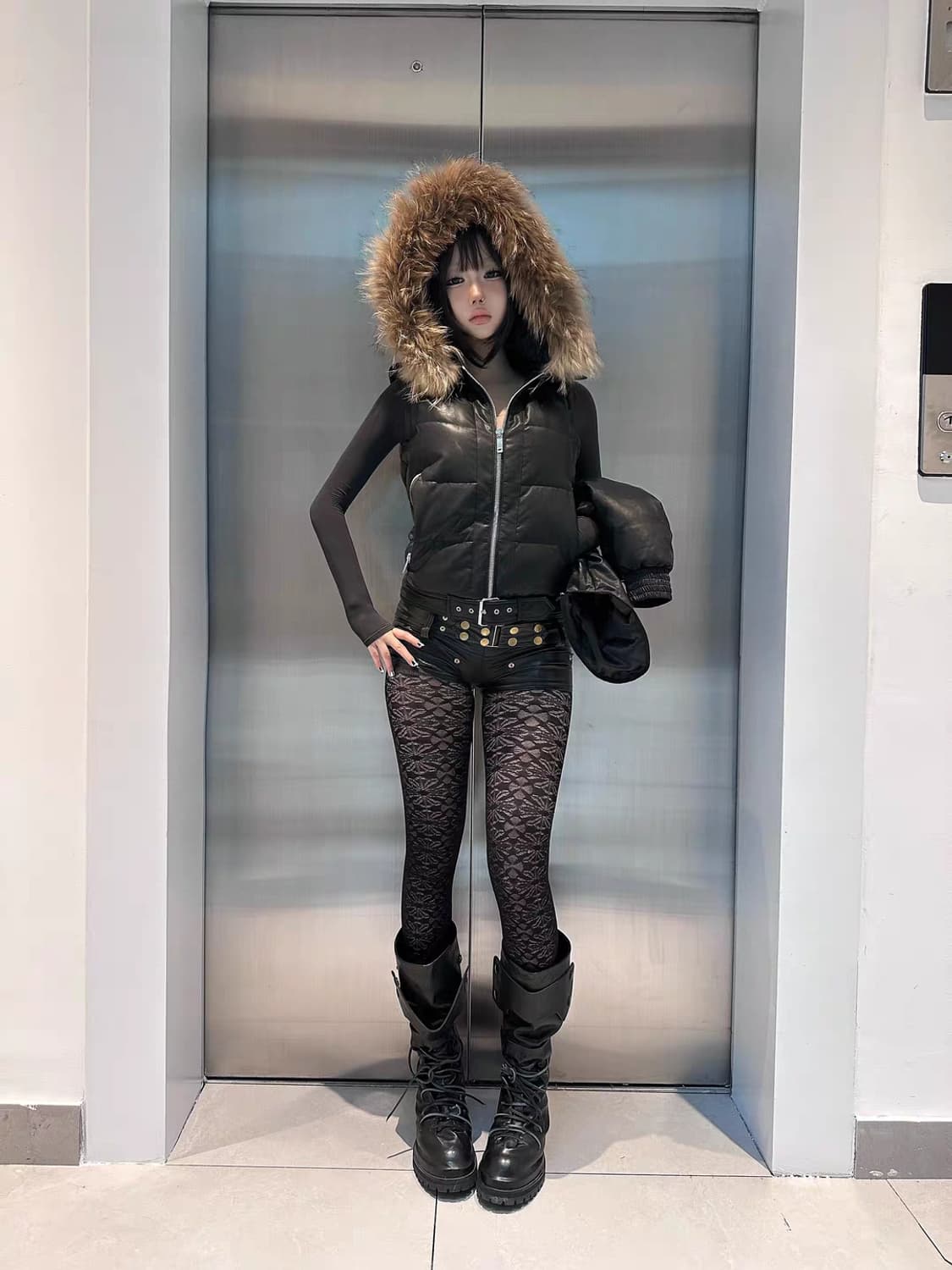 갸루깔 y2k 존예 빈티지 오리털 패딩 상품이미지3