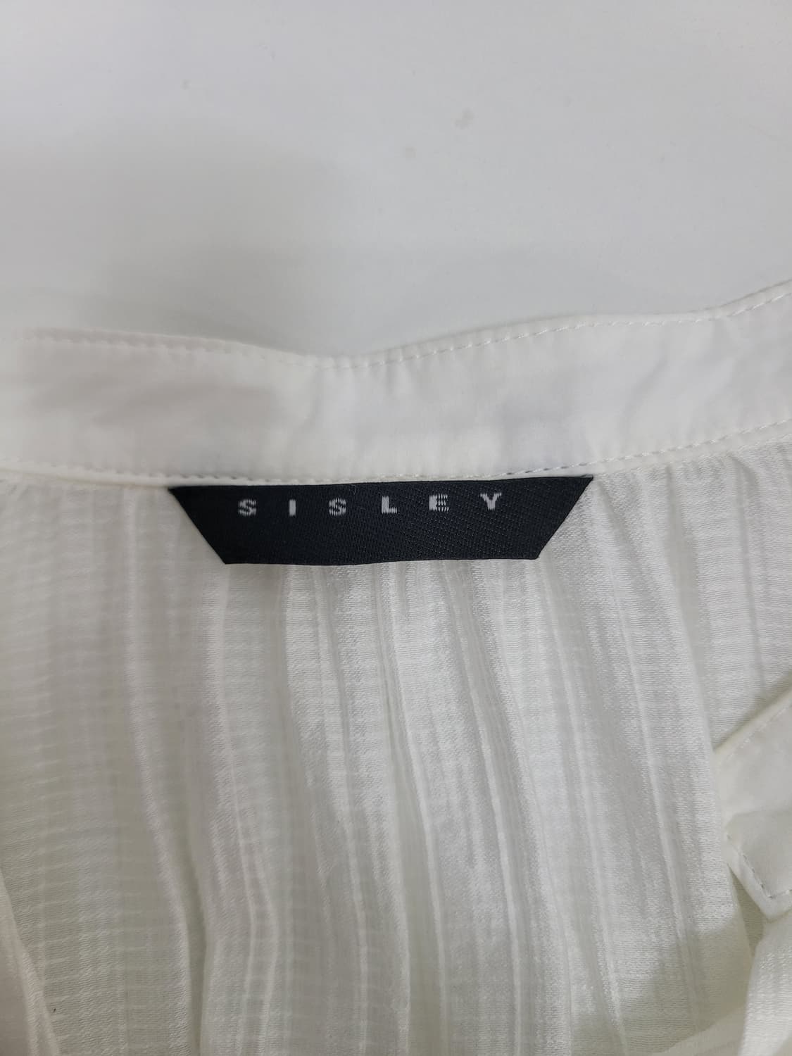SISLEY 20SS 시슬리 레이온 블라우스 / 여 85 (42) 화이트 상품이미지8