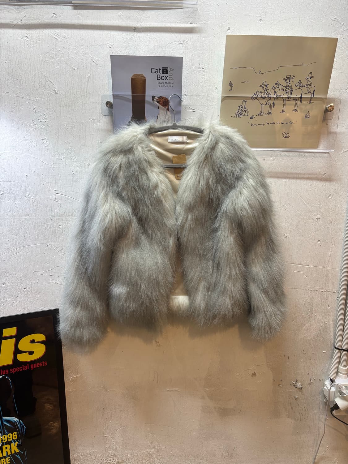 은빛 그레이 퍼 자켓 상품이미지5