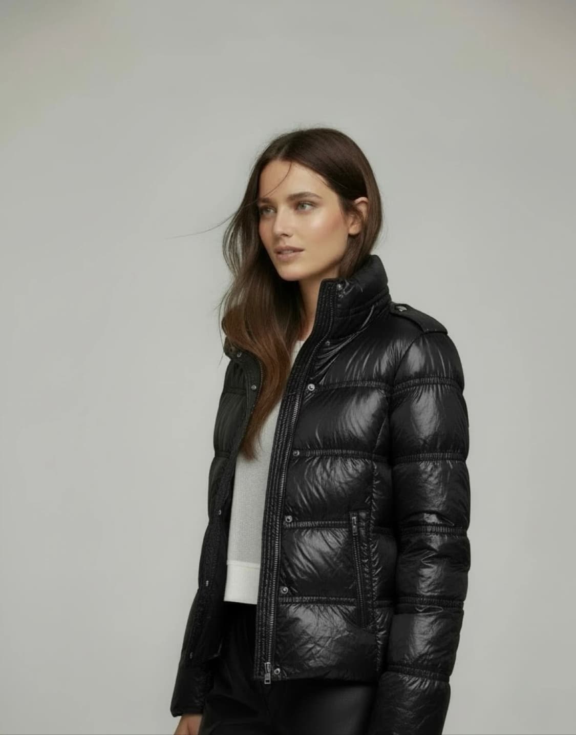 S/ 버버리 셔링 견장 구스다운 패딩점퍼 상품이미지1