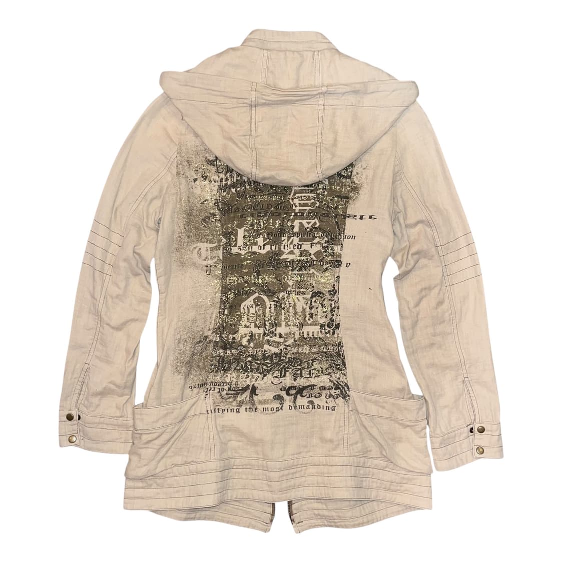 글리터 프린팅 투웨이 후드집업 y2k펑크갸루 상품이미지4