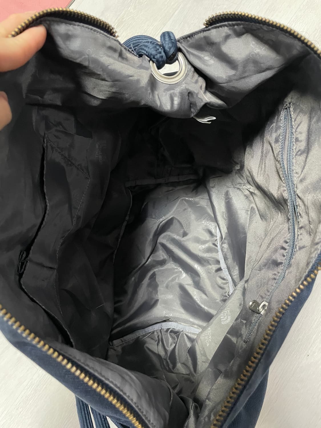 홀리스터 블랙 나일론 복조리 스트링 미니 백팩 여행가방 _ 모리걸, y2 상품이미지7