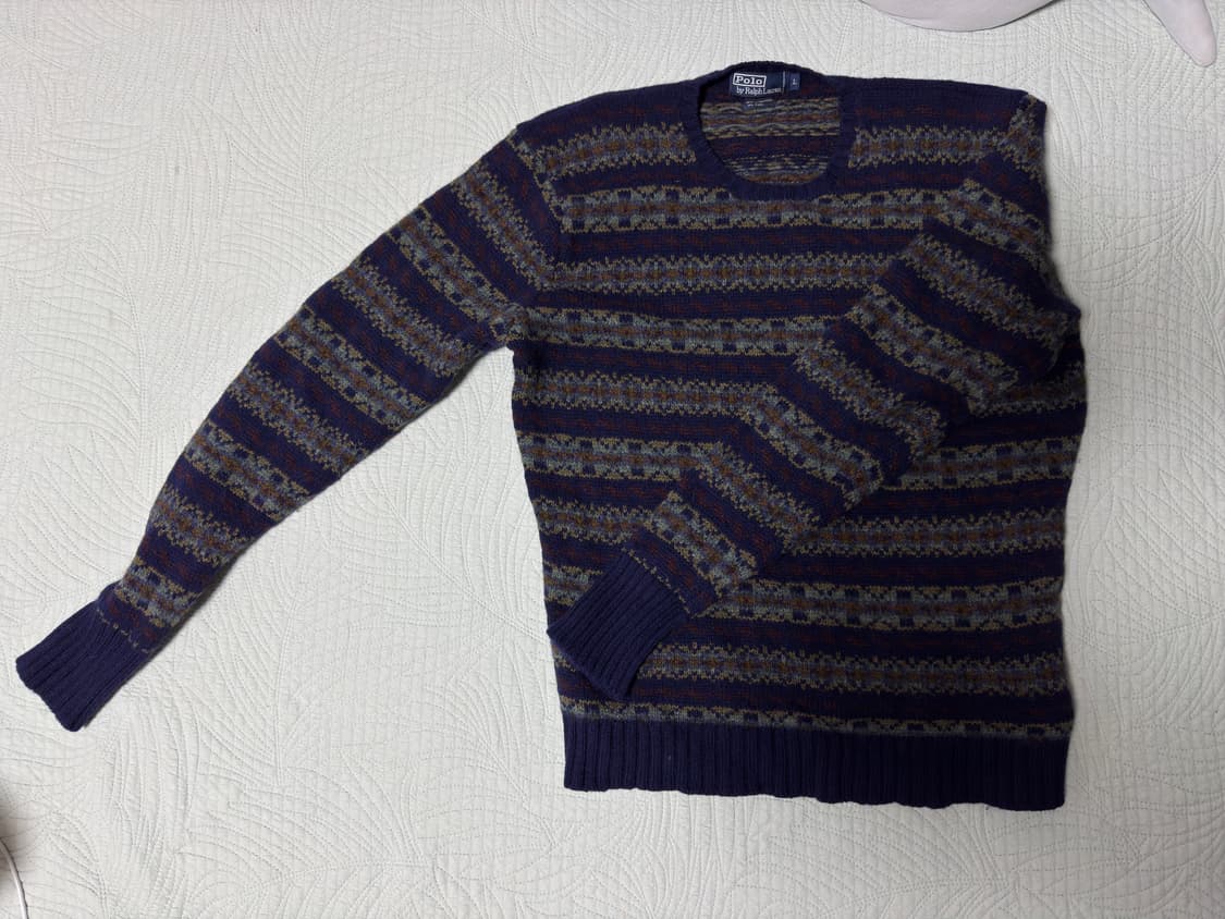 폴로 페어아일 니트 L 상품이미지1