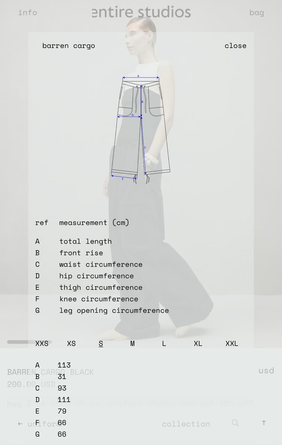 Entire Stuidios Barren cargo black 상품이미지5
