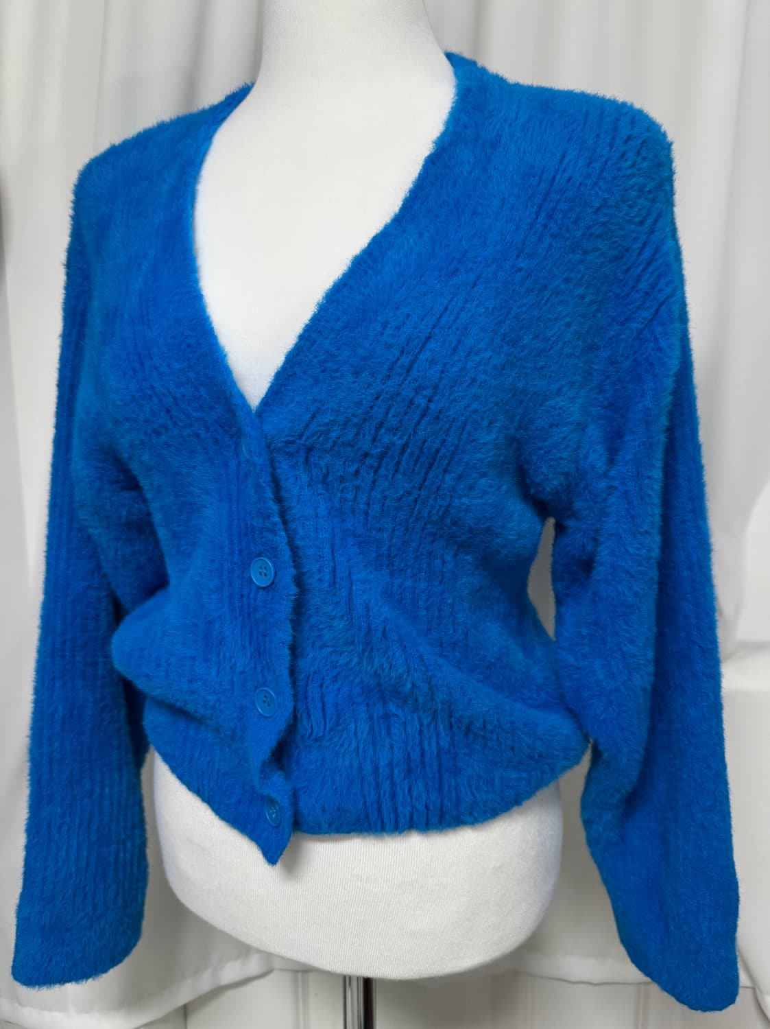 zara 자라 블루 앙고라 가디건 상품이미지2