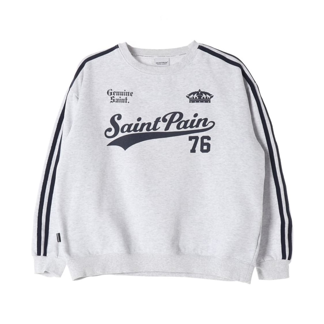 세인트페인 그레이 사이드 라인 기모 맨투맨 M 상품이미지1