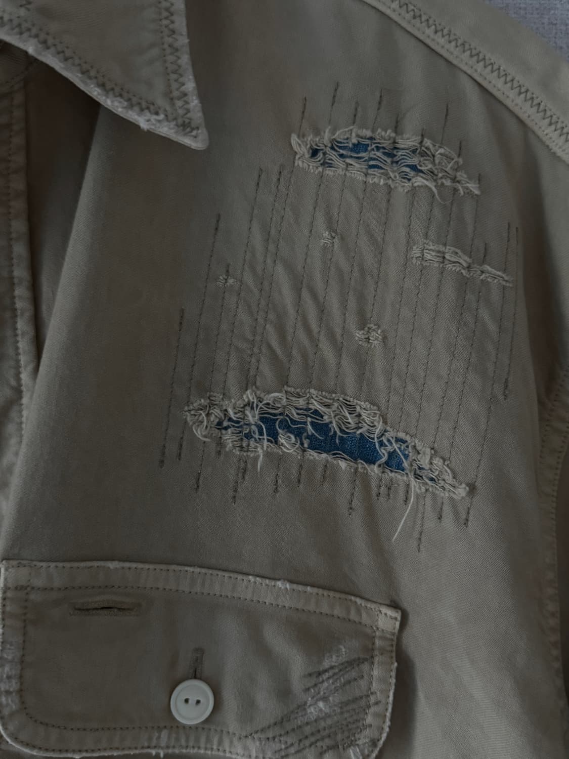 [1] Visvim Grand river L/S crash.khaki 상품이미지4