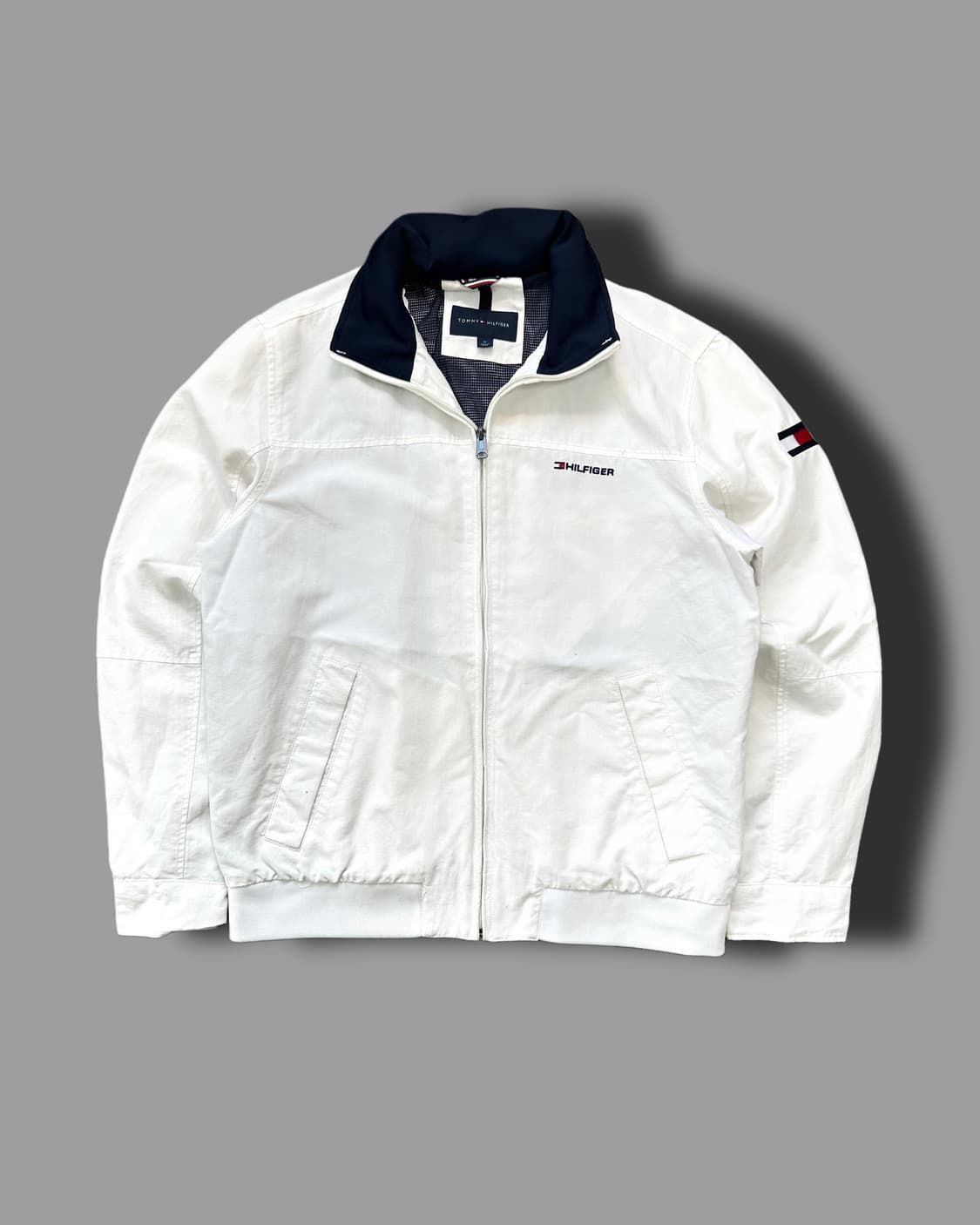 타미 힐피거 화이트 블루종 점퍼 M 상품이미지4