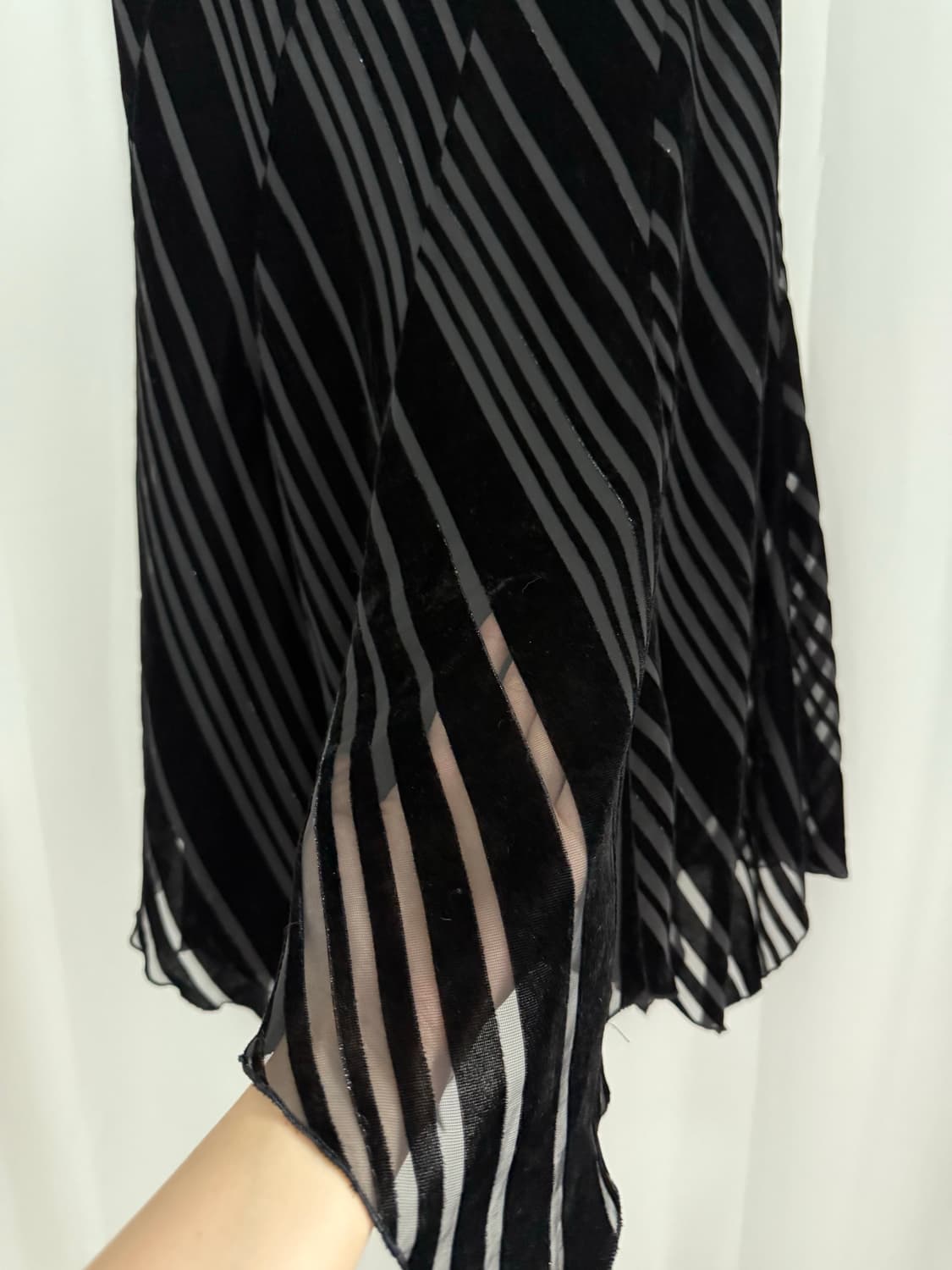 Stripe velvet skirt 상품이미지3