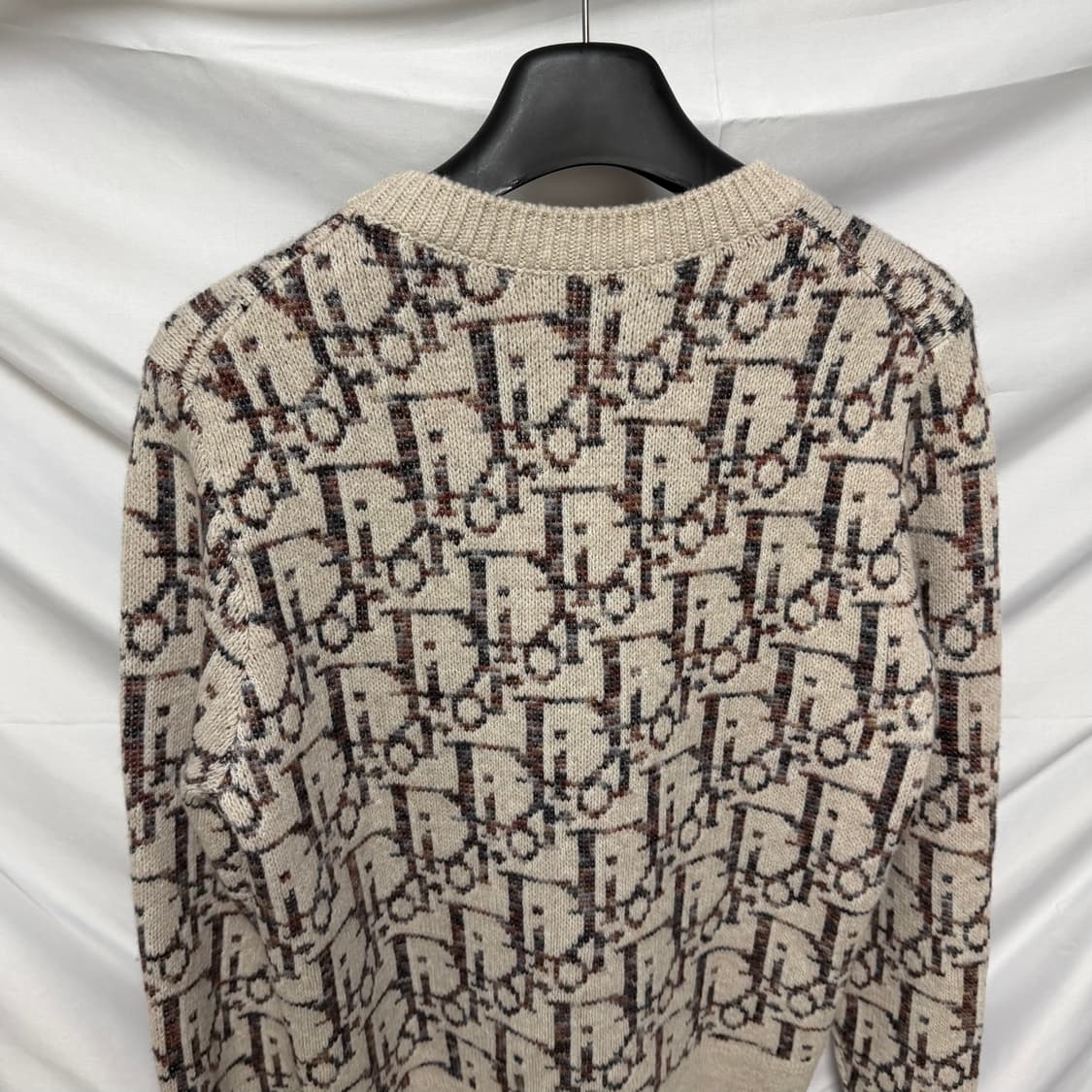 [S+급/M] 디올 오블리크 자카드 니트 스웨터 베이지 상품이미지5