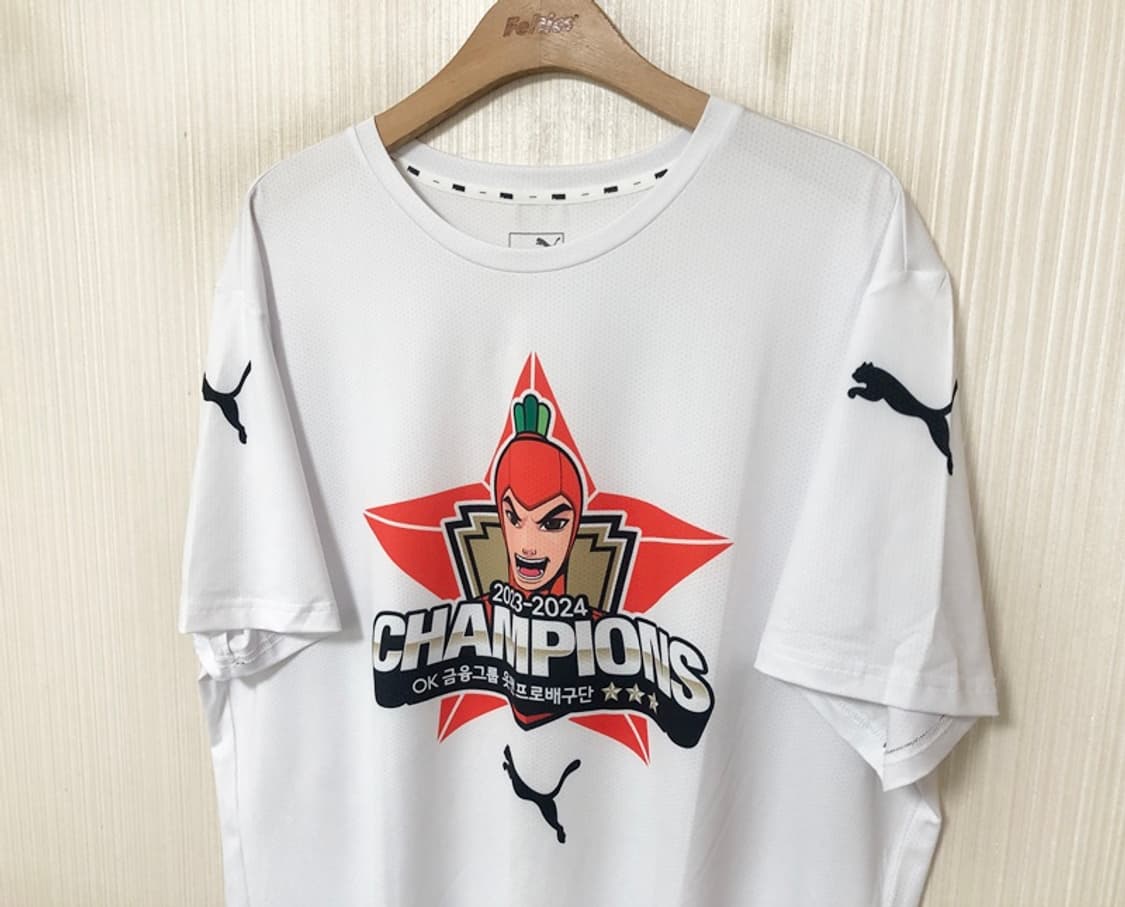 V-리그 푸마 OK금융그룹 읏맨프로배구단 23-24시즌 우승티셔츠 3XL 상품이미지6