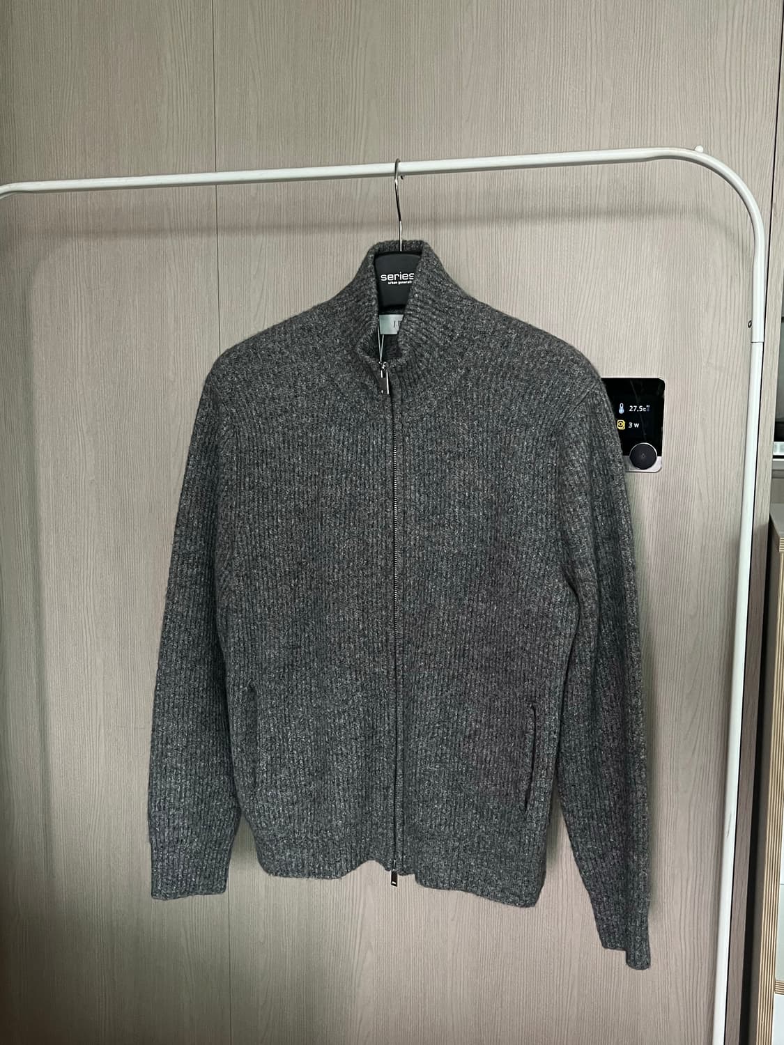 제이리움 본느 알파카 하이넥 집업 니트 가디건 새상품 L사이즈 상품이미지1