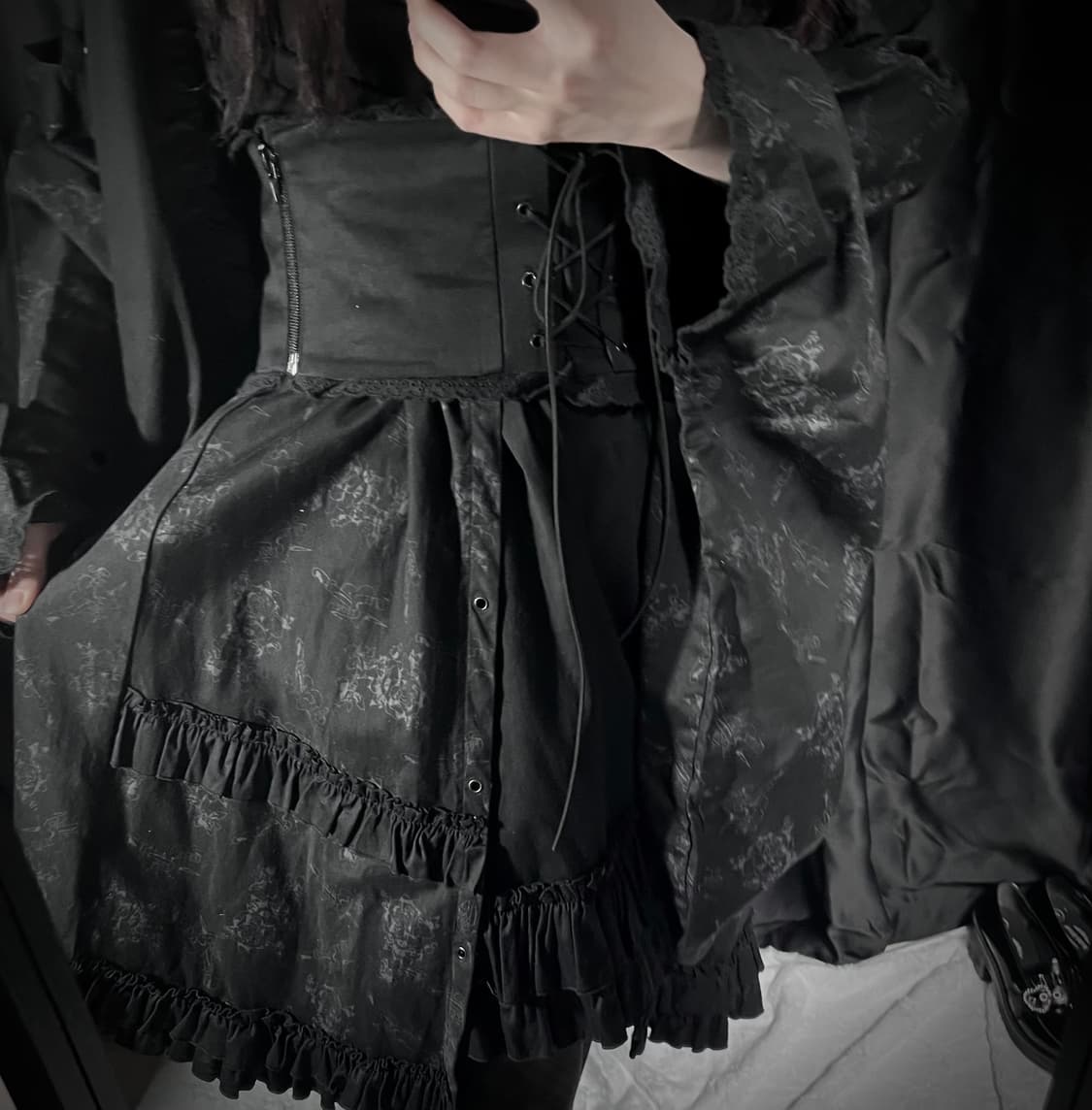 Bodyline 고딕 고스펑크 유카타 셋업 고스로리 로리타 상품이미지2