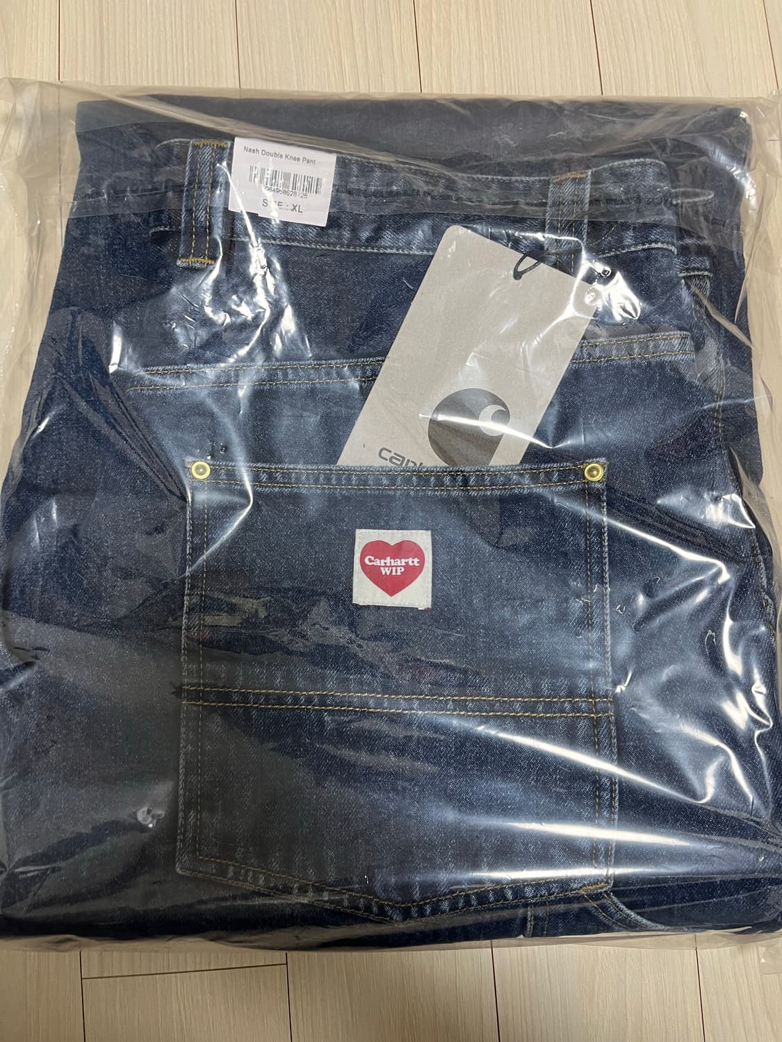 [XL] 칼하트wip 내쉬 더블니 팬츠 블루 스톤 워시드 새상품 상품이미지3