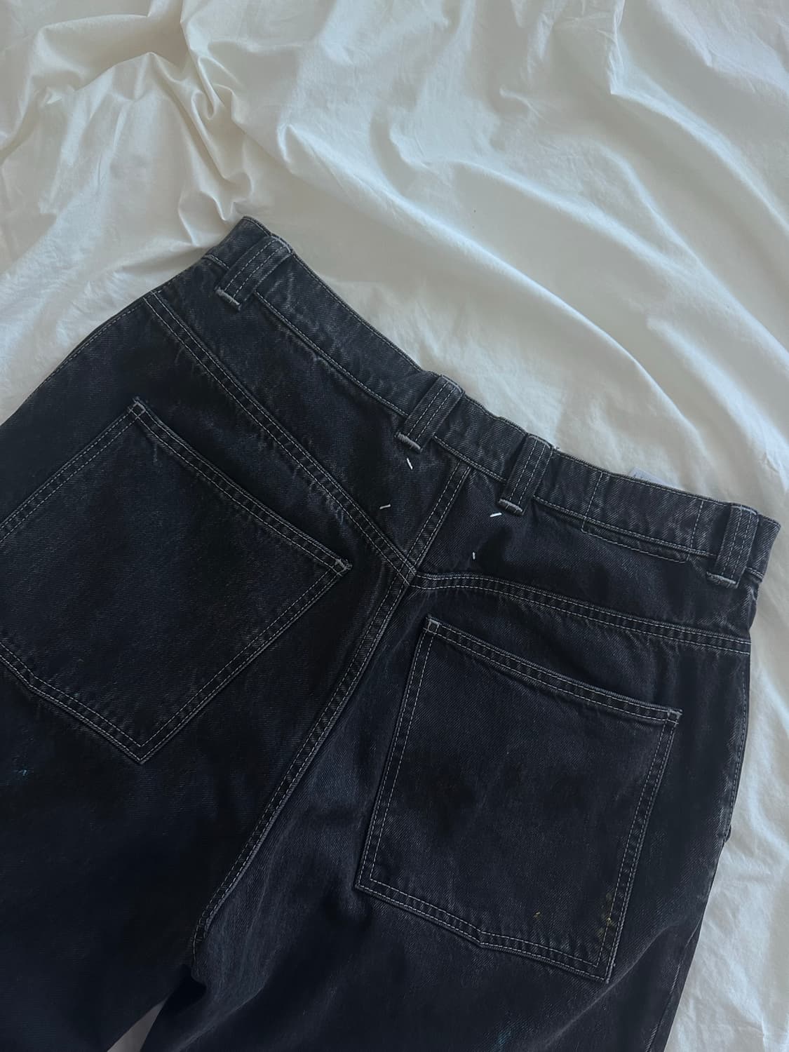 [마르지엘라] 페인팅 데님팬츠 블랙 32 상품이미지1