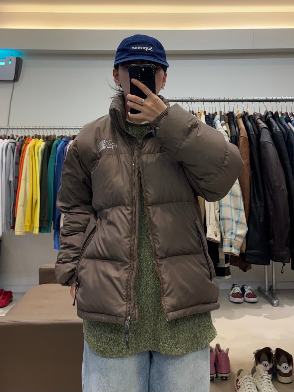 노스페이스 켄달 제너 브라운 700 눕시 상품이미지7