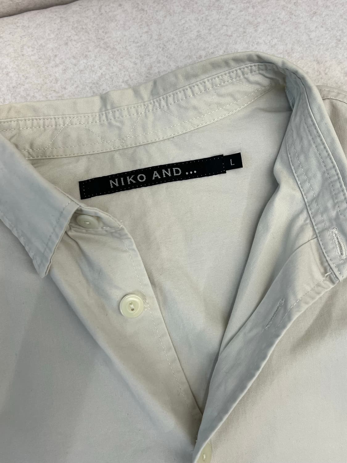 니코앤드 아이보리 코튼 셔츠 자켓  상품이미지7