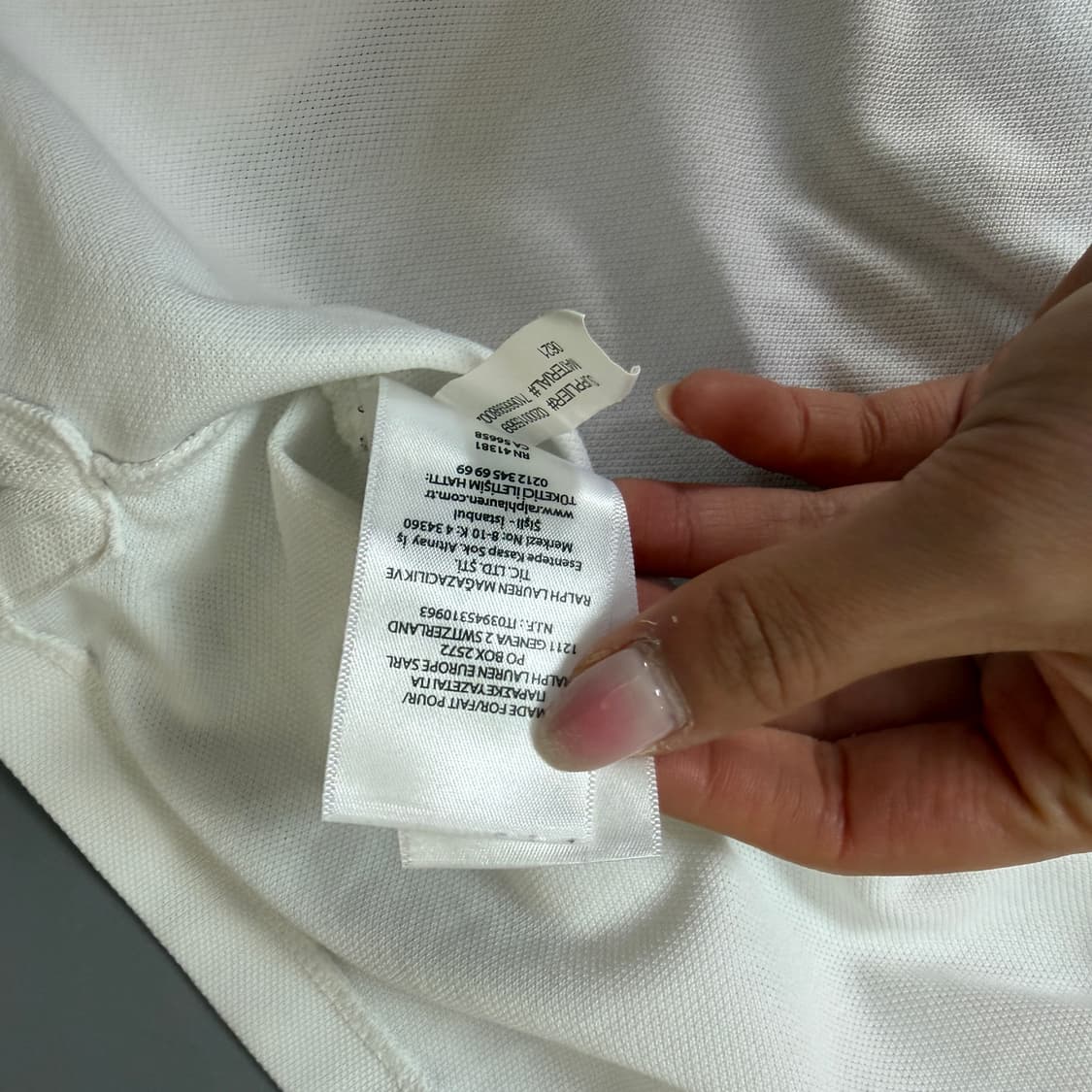 폴로랄프로렌 화이트 네이비포니 반팔 카라티 XL 상품이미지7