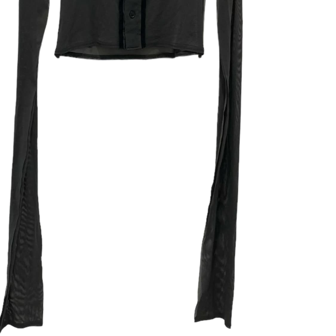 요지야마모토 리미 푸 24AW 튤 프릴 메쉬 가디건 상품이미지4