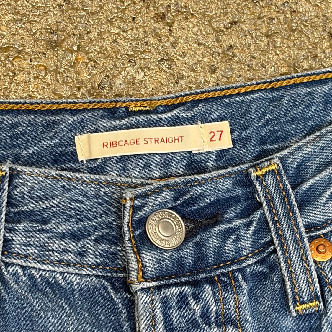 USA 빈티지 리바이스 립케이지 스트레이트 여성 청바지 상품이미지5