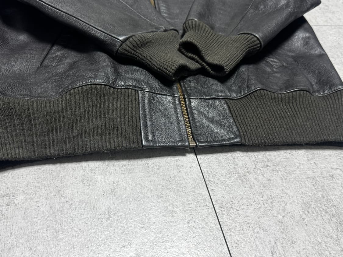 [XXL] 90'S OLD GAP 올드갭 레더 블루종 다크브라운 상품이미지2