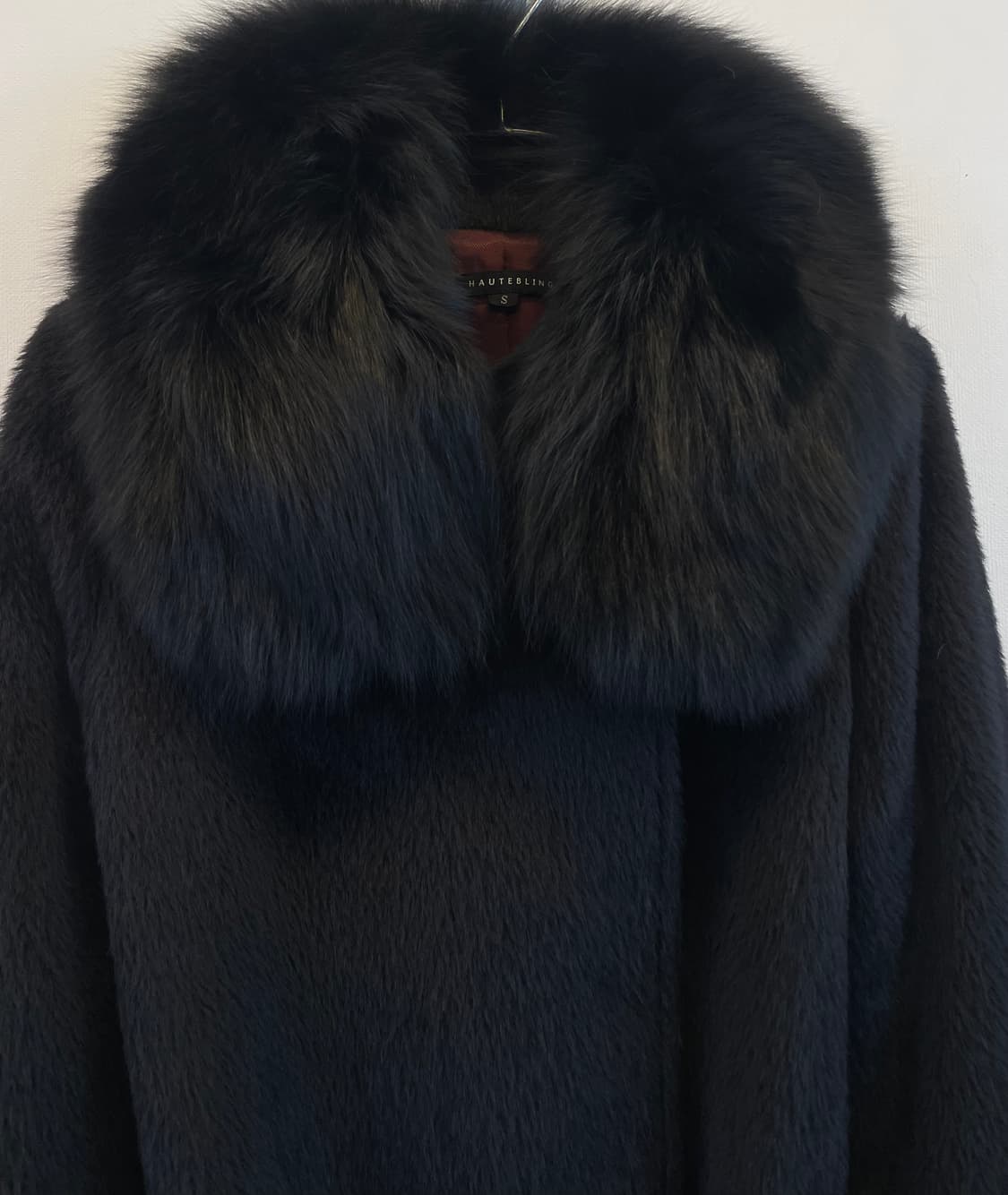 오뜨블링 폭스퍼 베이비 수리 알파카코트:) 여성블랙롱코트 하객룩데이트룩 상품이미지6