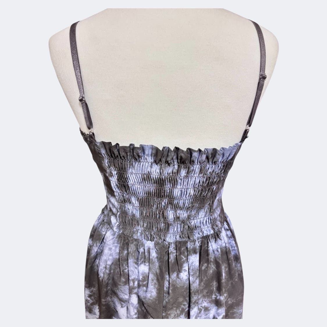 러닝하이 레이스 포인트 타이다이 미니 원피스 블루 차콜 상품이미지5