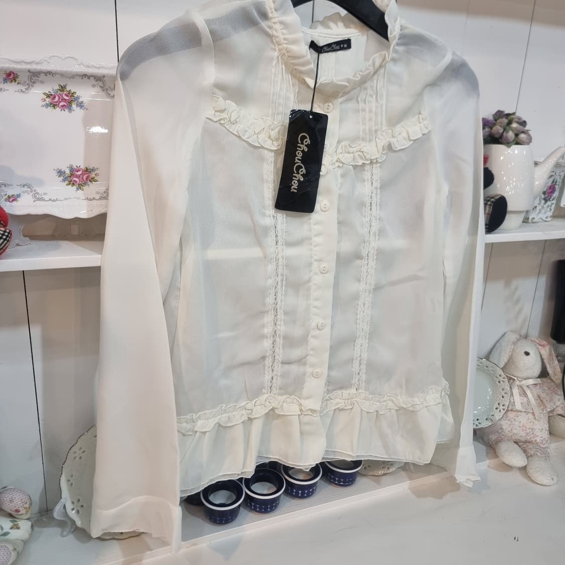 프릴 쉬폰 블라우스 상품이미지4