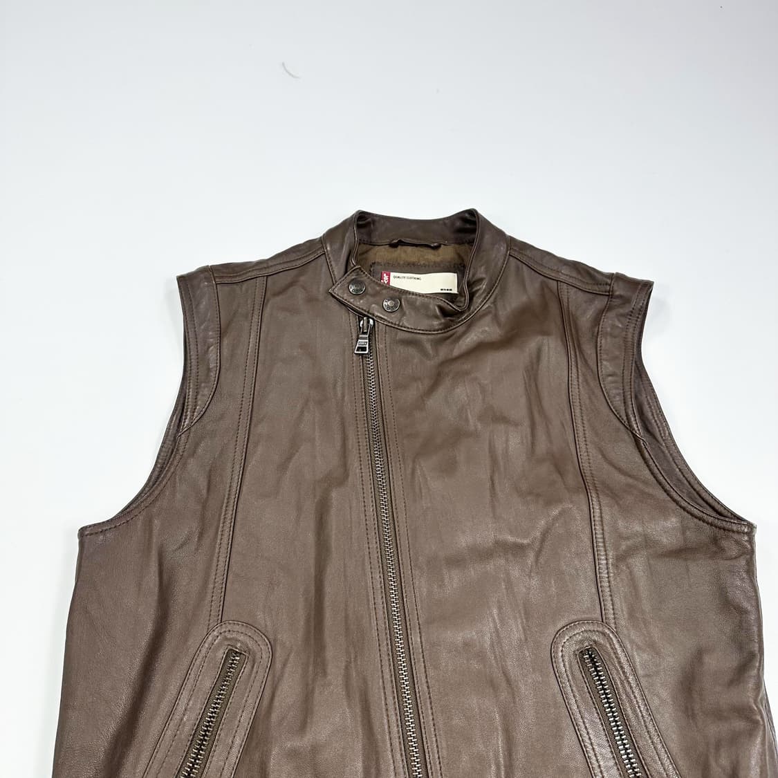 리바이스 클래식 양가죽 바이크 베스트 조끼 브라운 M 상품이미지2