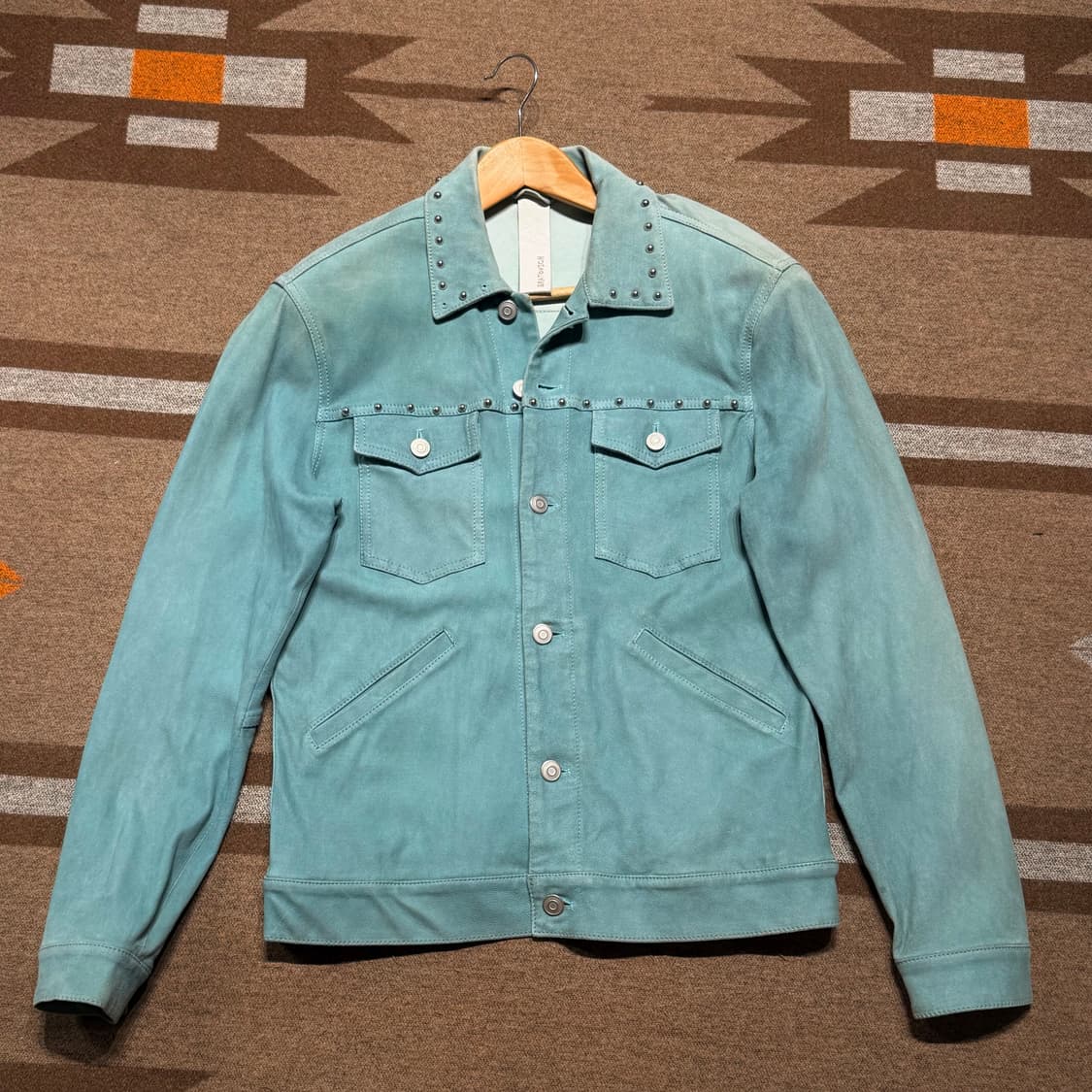 이태리 조르지오 브라토 브라토비치 램스킨 스터드 트러커 자켓 L 양가죽 상품이미지1