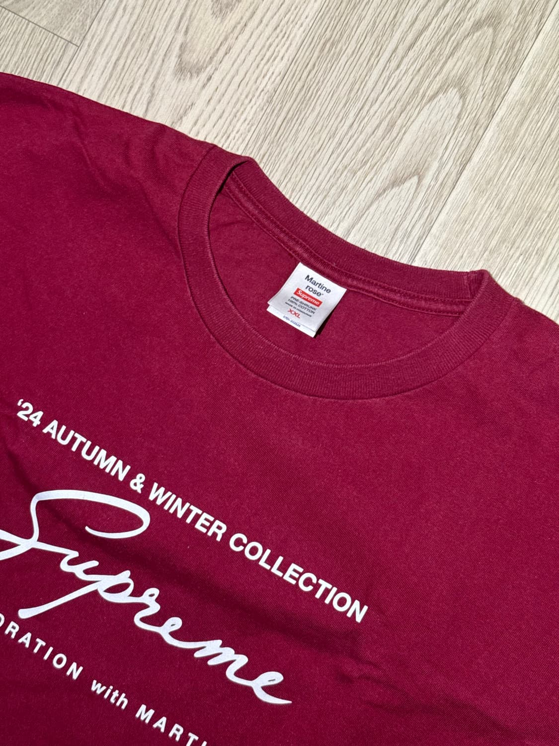 슈프림 마틴로즈 티셔츠 카디널 24FW 상품이미지2