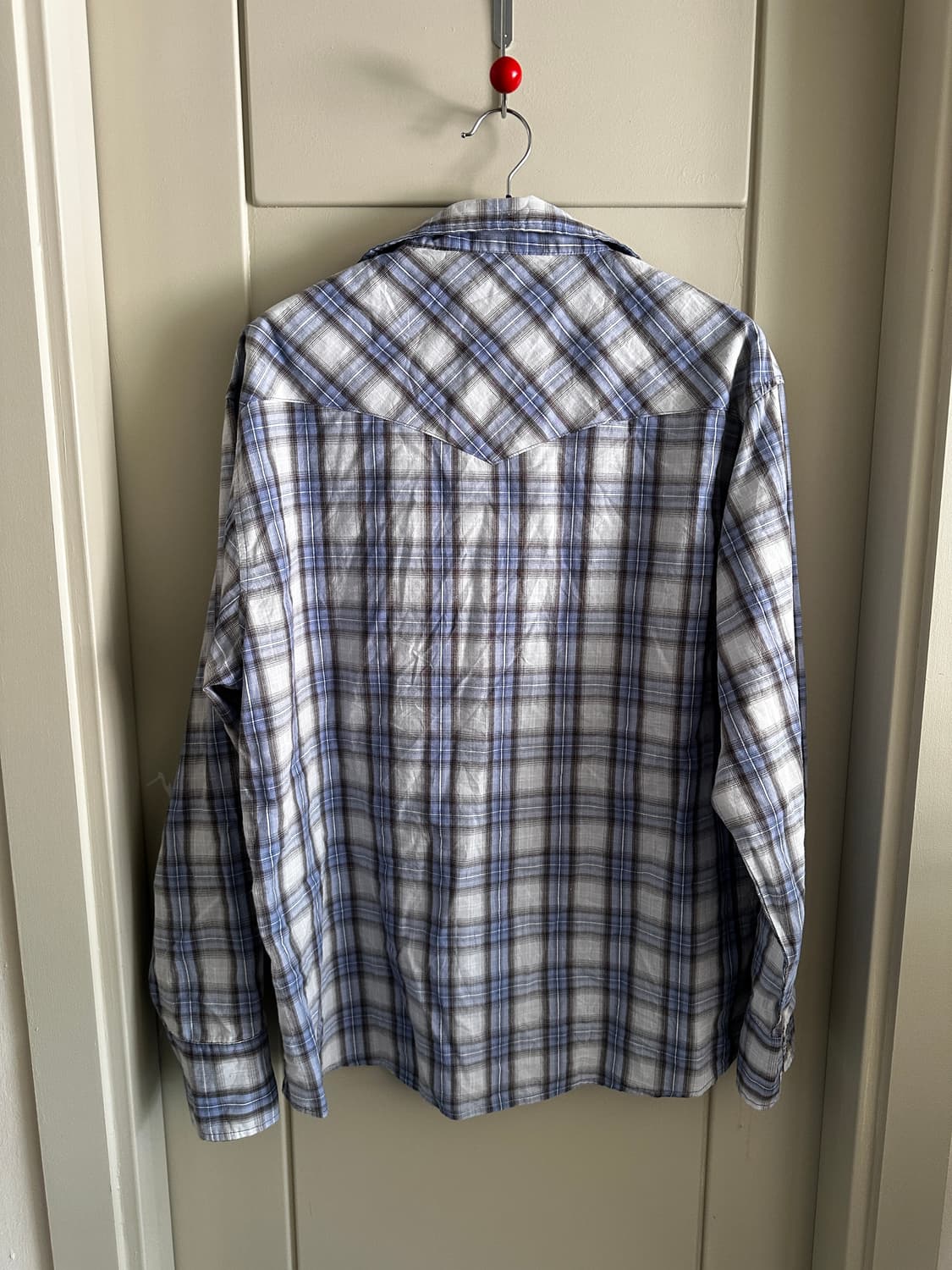 Wrangler 랭글러 웨스턴 체크 셔츠 블루 상품이미지4