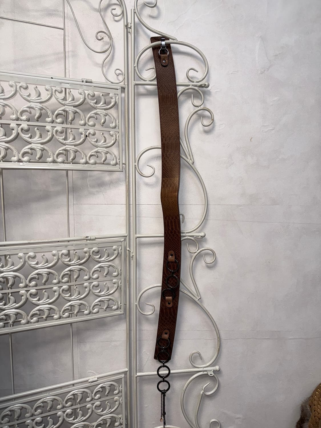 Renoma brown python ring chain belt 상품이미지5