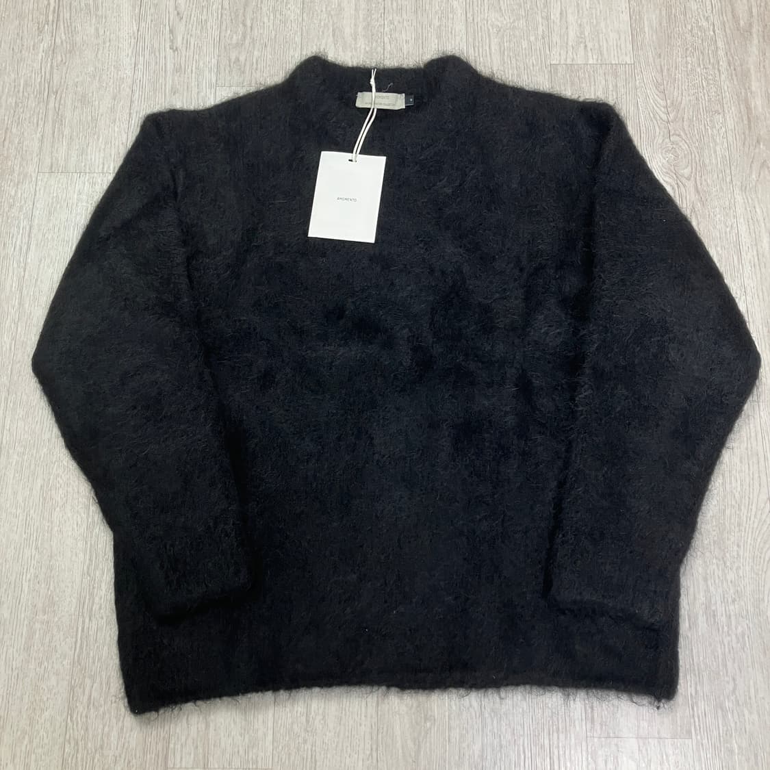 [M] 아모멘토 알파카 니트 블랙 상품이미지1