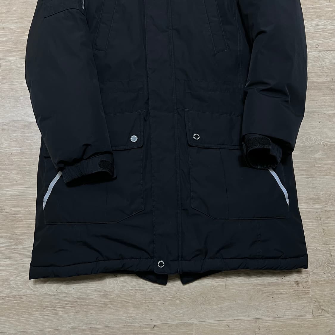 블랙야크 키즈 덕다운 와펜 후드 롱패딩 점퍼 [블랙] 165 상품이미지3