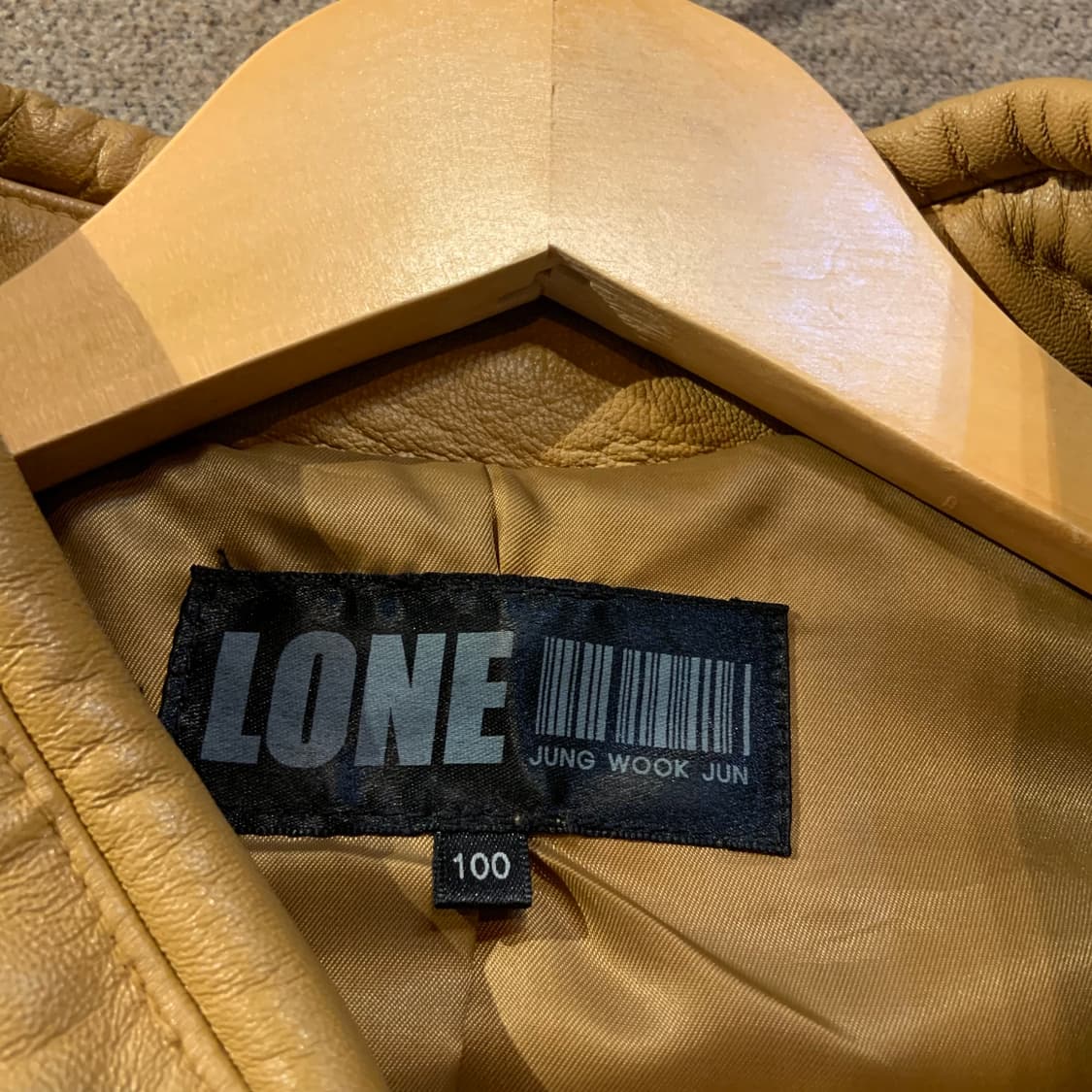 LONE 론 정욱준 양가죽 봄버 자켓 L 준지 상품이미지3