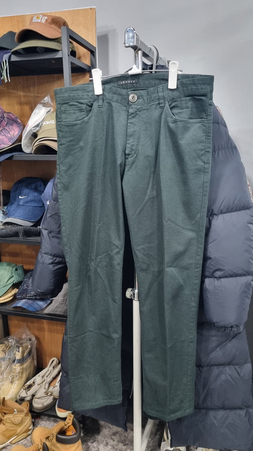 띠어리)) 슬림핏 남성 면바지 허리35(허리반품46) 상태깔끔 상품이미지1