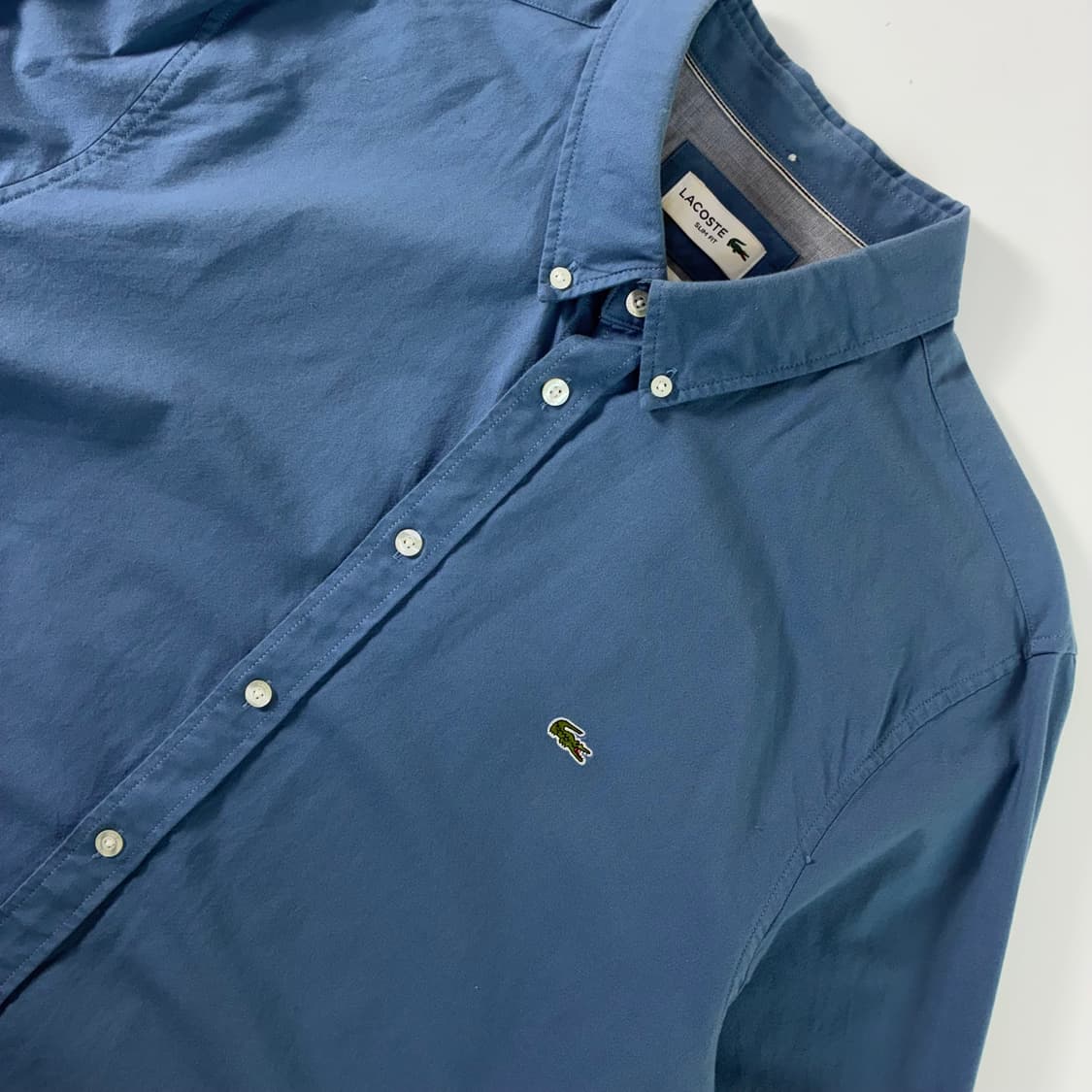 Lacoste  라코스테 코튼 옥스퍼드 솔리드 소라 셔츠  상품이미지3