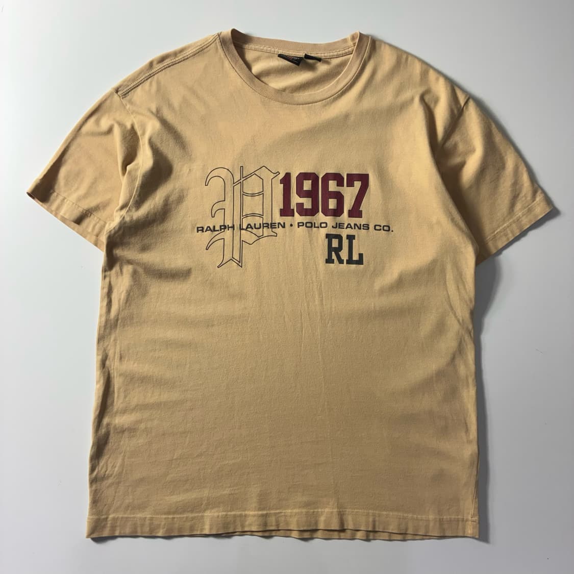 Polo  폴로진스컴퍼니 RL 1967 베이지 반팔 티셔츠  상품이미지1