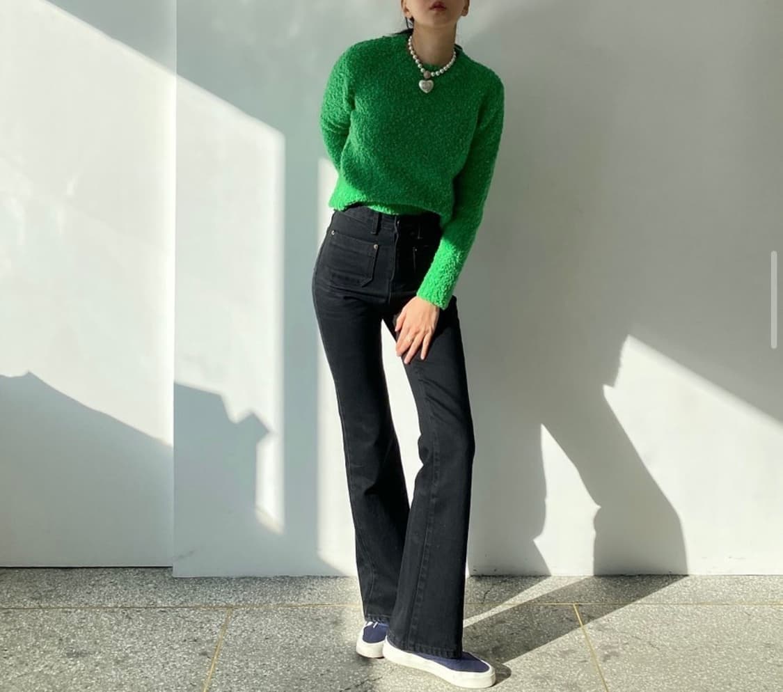 MIMISTICk 미미스틱 블랙 부츠컷 팬츠 새상품 상품이미지1