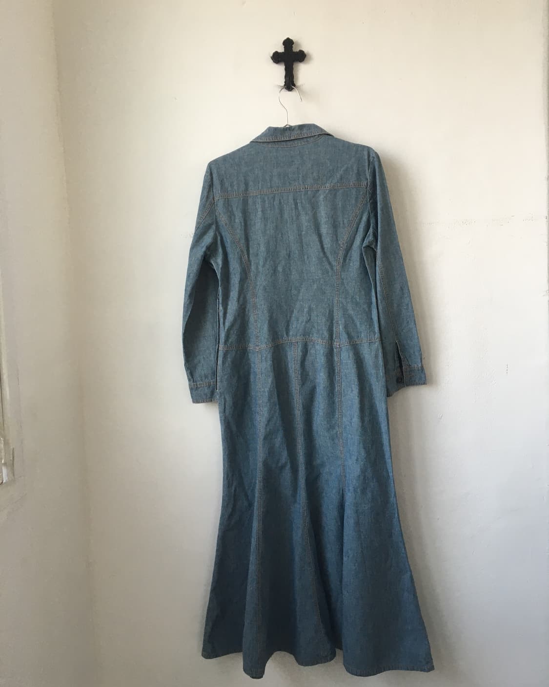 Line detail denim onepiece 상품이미지2