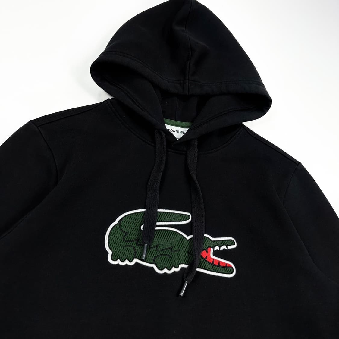 라코스테 빅 크록 블랙 후드티 (S 여성추천) 상품이미지3