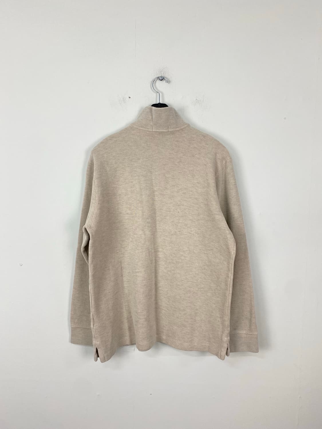 폴로 랄프로렌 베이지 니트 반집업 버건디로고 L <651> 상품이미지2