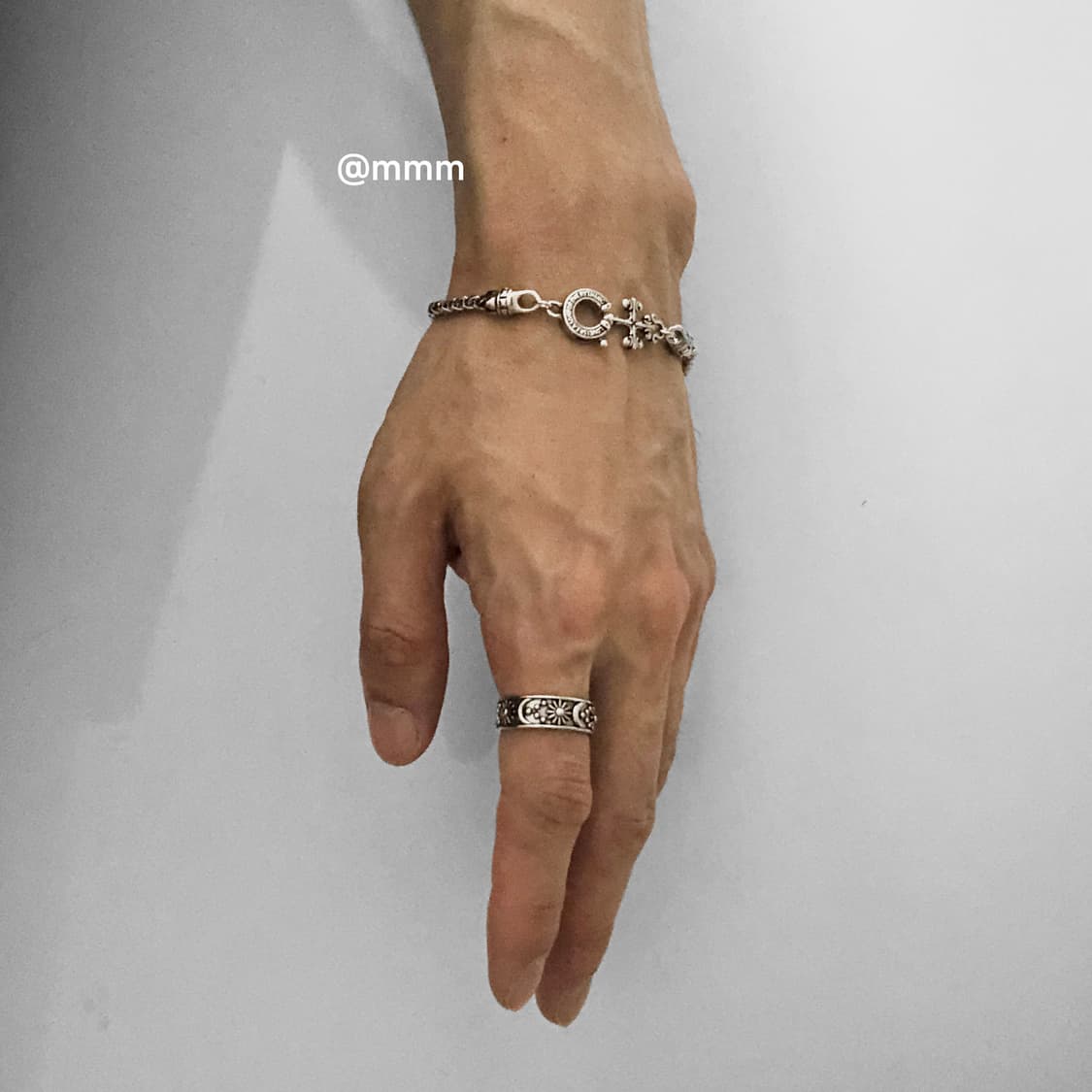 (Unisex) 크로스링 버클 체인팔찌 상품이미지10