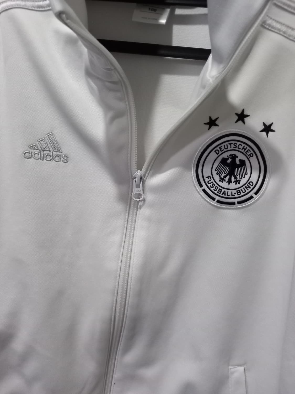 아디다스 희귀 대장급 독일 화이트 실버 트랙탑 저지 져지집업 100/L 상품이미지4