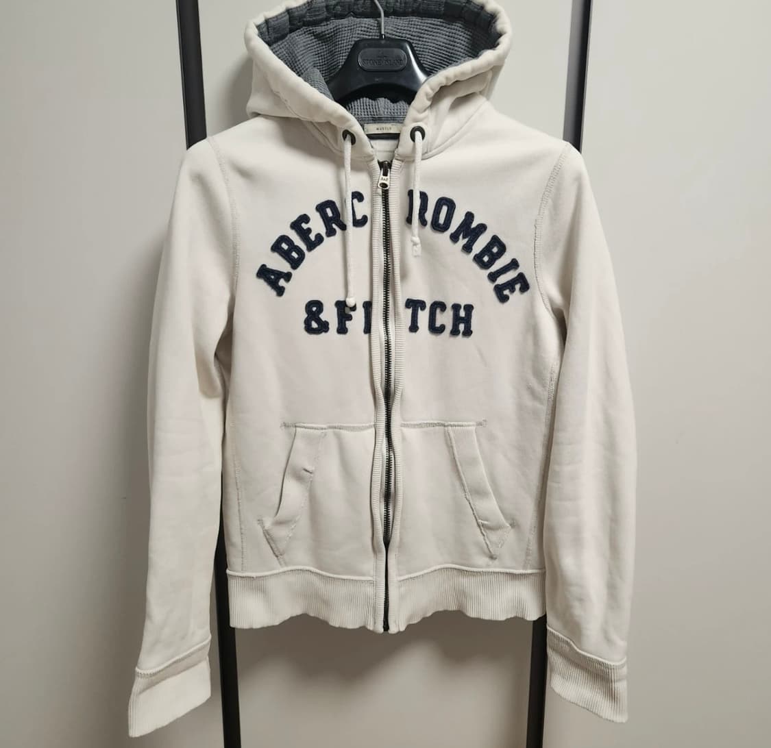 아베크롬비 화이트 후드집업 L 상품이미지1