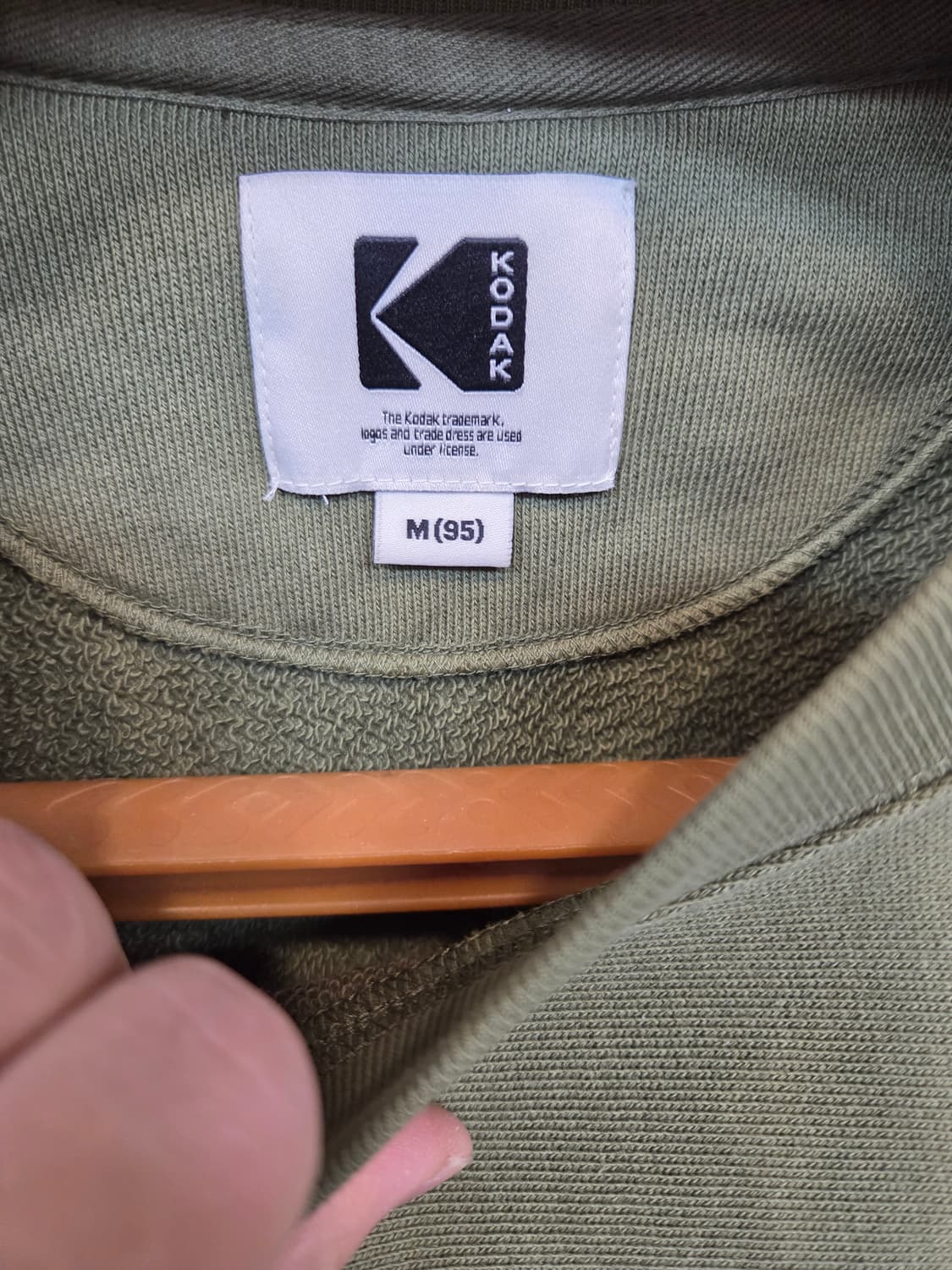 코닥 메일로 로고 카키 맨투맨 95 상품이미지3