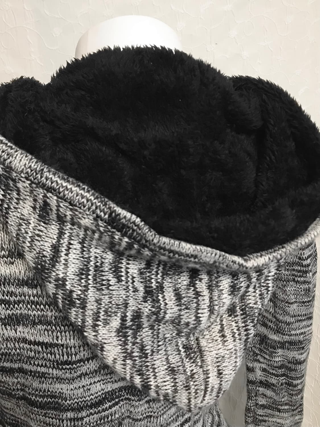 빈티지 semantic design vkei 펑크 토글 퍼 후드 가디건 상품이미지5